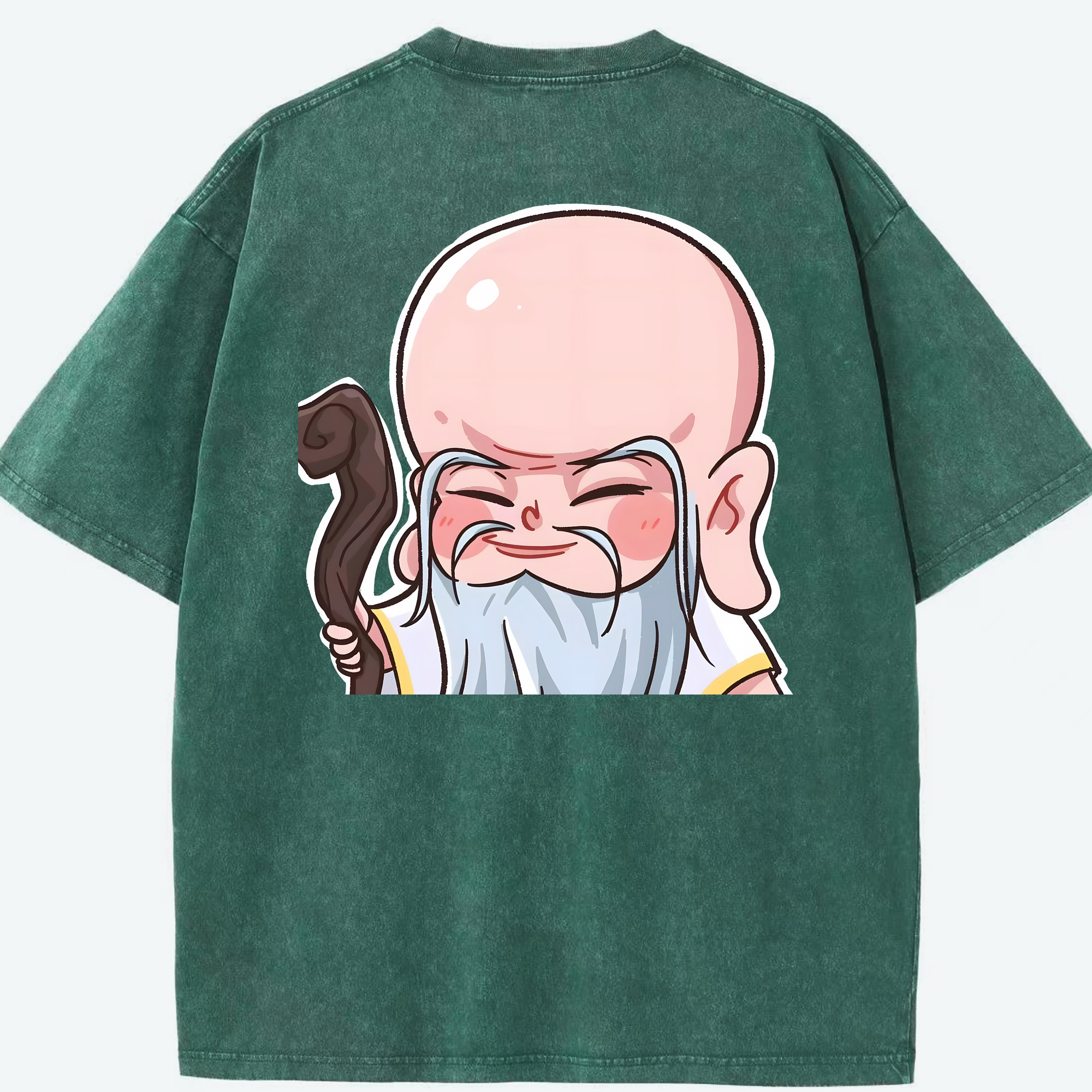 （画像用） Ne Zha 2 ナタ 魔童の大暴れ 綿100% ヴィンテージ風 半袖Tシャツ（背面プリント）
